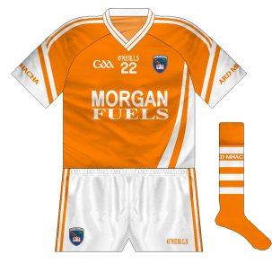 Armagh GAA Kit Badge Dark Orange 20 Year Anniversary 2002 All-Ireland Ard Mhacha 