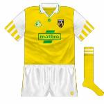 1995:
Change to neck (with green and gold trim reversed), while the new GAA logo now appeared.