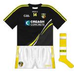 2014:
In the Ulster football clash with Donegal, Armagh donned a new black shirt. Annoyingly, the shade of yellow trim didn't match that used on the normal kit, creating a mismatch with the shorts and socks.
