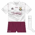 The following year, the clubs met in the All-Ireland final and Athenry had a special kit produced, featuring maroon shorts and - rarely, given that Kildare were one of the few teams to wear them at the time - white socks.