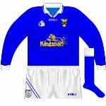 1997:
Cavan played Kerry in the league in New Yprk late in 1997 to mark the 50th anniversary of the All-Ireland final between the counties there. A long-sleeved jersey without white piping was worn.