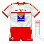 Louth:
The Wee County's white jersey is one of our favourites, even with an intrusive sponsor, and clearly they like it too as it got a few outings during the league. Red shorts and white socks would give it an even fresher look.