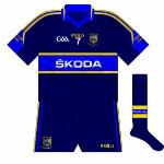 Tipperary:
Navy shorts and socks have been worn by Tipp goalkeeper Brendan Cummins in recent years, but the idea did not extend to the change kit.