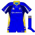 2004-05: 
New goalkeeper jersey first used against Waterford in 2004, similar to the design used by Cavan. 