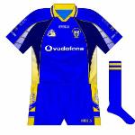 2004-05: 
New goalkeeper jersey first used against Waterford in 2004, similar to the design used by Cavan. 