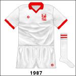 Cork's minor football team reached the All-Ireland final and Down were the opposition. This was the first Cork change jersey to feature a crest.