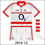 Cork launched another new jersey for 2010, and the goalkeeper shirt was a mix of plain white and hoops.