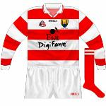 1999:
Cusack's championship debut against Waterford in the Munster semi-final saw him in red and white hoops, a design often favoured by Cunningham.