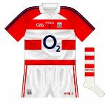 2012:
Variation of new hooped jersey, with white neck insert. Worn against Tipperary in league semi-final, the game in which Cusack got injured.