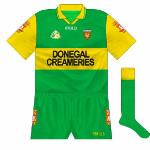 1998:
Updated change shirt for another clash with Antrim.
