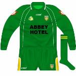 2004:
Azzurri also produced an other goalkeeper design, used by counties such as Laois and Waterford, and Donegal were no exception.