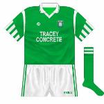 1994-95:
Along with most of the rest of the country, Fermanagh played in the 'Páirc' design by O'Neills, which featured stripes of varying length on the sleeves.