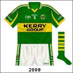 Noticeably darker than the previous kit and not featuring as much gold, this looked more like a traditional Kerry jersey. Predictably, its first year was greeted with yet another All-Ireland football win.