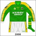 Essentially the regular Kerry jersey minus the hoop, this netminder's shirt was used against Donegal in the league and also against Clare in the championship.