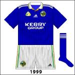A league clash with Meath meant the need for a change. This adidas offering followed the design of the home in blue but without the hoop.