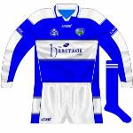 2005:
The county's name as Gaeilge was mis-spelled on the sleeves as 'Laoise', however, while a curious variation, with the sleeve colouring reversed, was also used. Both versions were often used in the same matches.