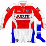 2011:
Red returned as the preferred second choice for the goalkeeper. Worn against Tipperary in the back-door game and also the subsequent match with Kildare.
