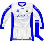 2004:
White version of the jersey with the wraparound collar. While this was available to Fergal Byron, it was never worn in senior championship, only in minor.