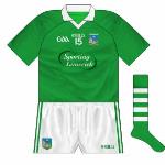 2011-13:
New  jersey introduced at the start of the year, free of any design features, with only the relevant logos adorning the solid green background. The white collar returns for the first time since it appeared on the 2001-03 jersey.