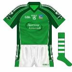 2010:
The 125th anniversary year over, just the GAA logo adorned the right breast of the Shannonsiders' jerseys, with the kit otherwise unchanged from 2009.