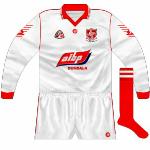 2001:
Long-sleeved version of the '97 shirt, worn against Galway in the league.