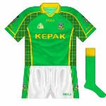 2004-05:
For the O'Byrne Cup final with neighbours Westmeath in 2004, this jersey was first worn but was quickly replaced. The first to feature the new county crest, it was used at times in the early part of the following year.