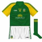 2010:
Due to the Menolly deal ending, Meath signed a new deal with Comer Group International. While awaiting the new jerseys, this standard O'Neills template was used.
