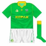 1995:
For some unknown reason, the previous design - with new GAA logo - was used against Longford in the Leinster championship in June.