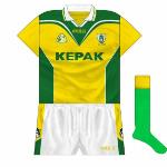 2000:
The Royals used this when meeting Offaly, despite the fact that a reversal of the usual jersey was worn against Kerry in the league semi-final. The sleeves were possibly influenced by Trevor Giles' practice of cutting his off.