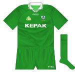 2002:
When Meath were drawn with Donegal in the 2002 championship, the counties' colours were deemed to clash. As their change kits would also have done so, it was ruled that provincial colours would be worn, as in the 1990 All-Ireland semi-final.