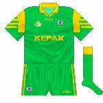 1996:
Meath met Mayo again in the All-Ireland final, but this time the only change was that Meath wore green shorts, with the county crest on them.