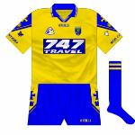 1998:
Surely the only county to have featured a sheep's head on their sleeves, Roscommon used this new design for the 1998 season.