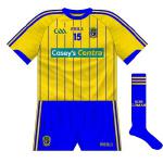 2015:
Ahead of the league game against Galway, Roscommon ran a competition allowing local businesses the chance to be sponsor for a day. The lucky winners of the draw were Casey's Centra supermarket.