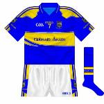 2011:
With confusion reigning over whether the Enfer deal had ended and if it would be renewed, Tipp played with unsponsored jerseys in pre-season games in 2011 before the Enfer jerseys returned for the league.