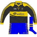 2010:
Rare design seen against Waterford (h) and Laois (f)  in 2010 league. A dark grey colour, It followed the design of the other jerseys except it had no sleeve markings. Thanks to David Morrissey for spotting this.