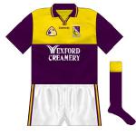 1996:
A return to a plainer sleeve and a change to the Wexford Creamery logo again. Remembered fondly as Wexford won the All-Ireland for the first time since 1968.