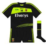 2015-:
A totally new departure, all-black with luminous green/yellow trim. Debuted in a league win away to Kerry.
